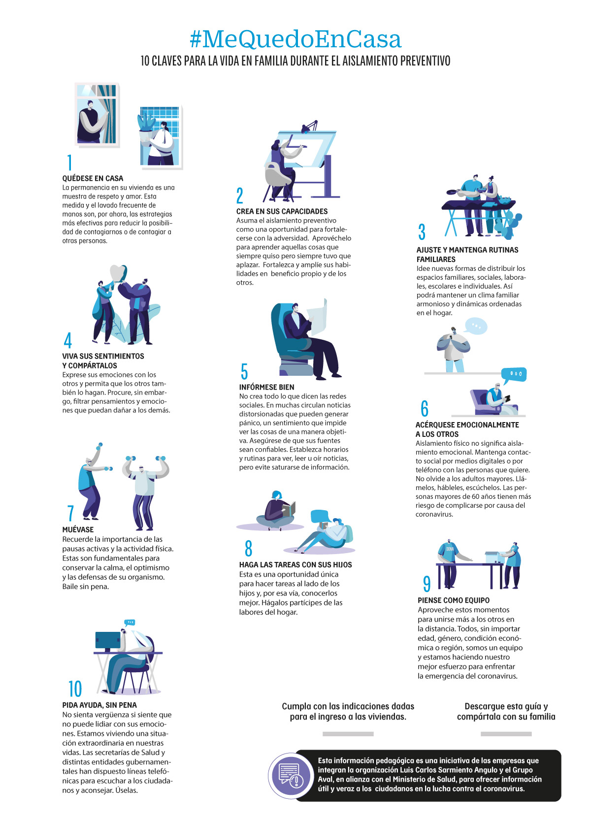 Diez claves para la vida en familia durante el aislamiento preventivo